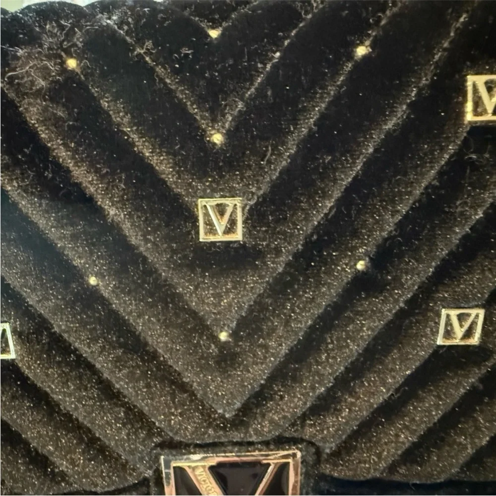Victoria's Secret Black Velvet Clutch